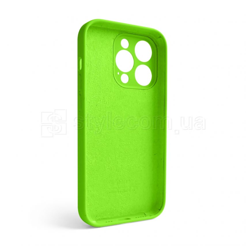 Чехол Full Silicone Case для Apple iPhone 14 Pro shiny green (40) закрытая камера