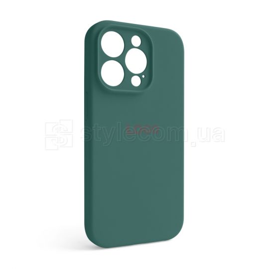Чехол Full Silicone Case для Apple iPhone 14 Pro pine green (55) закрытая камера
