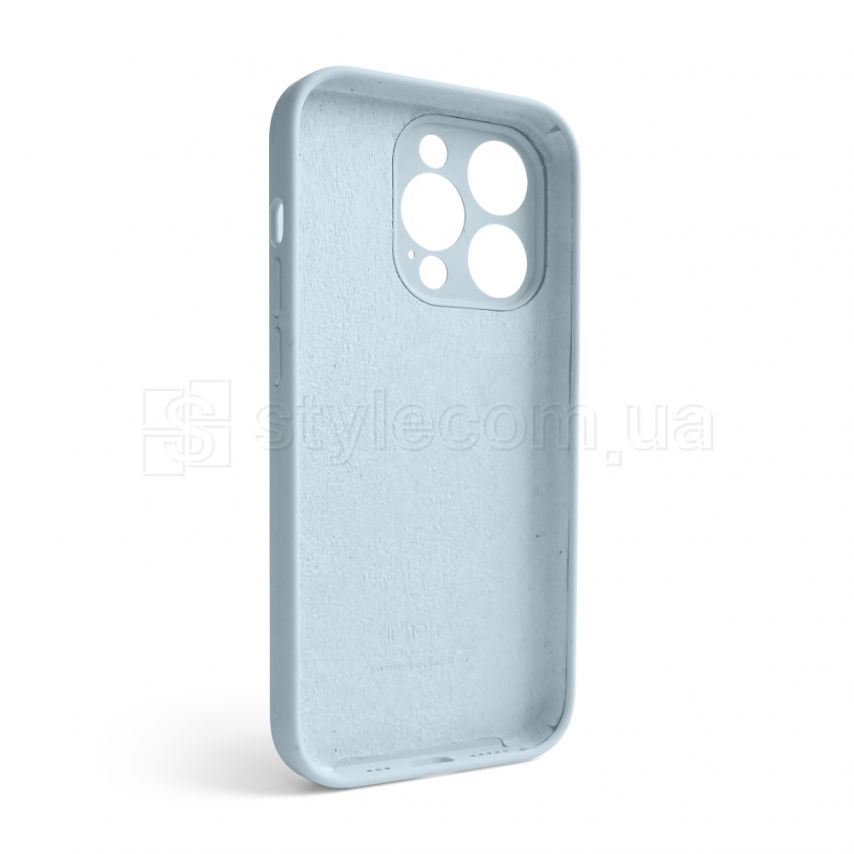 Чехол Full Silicone Case для Apple iPhone 14 Pro sky blue (58) закрытая камера
