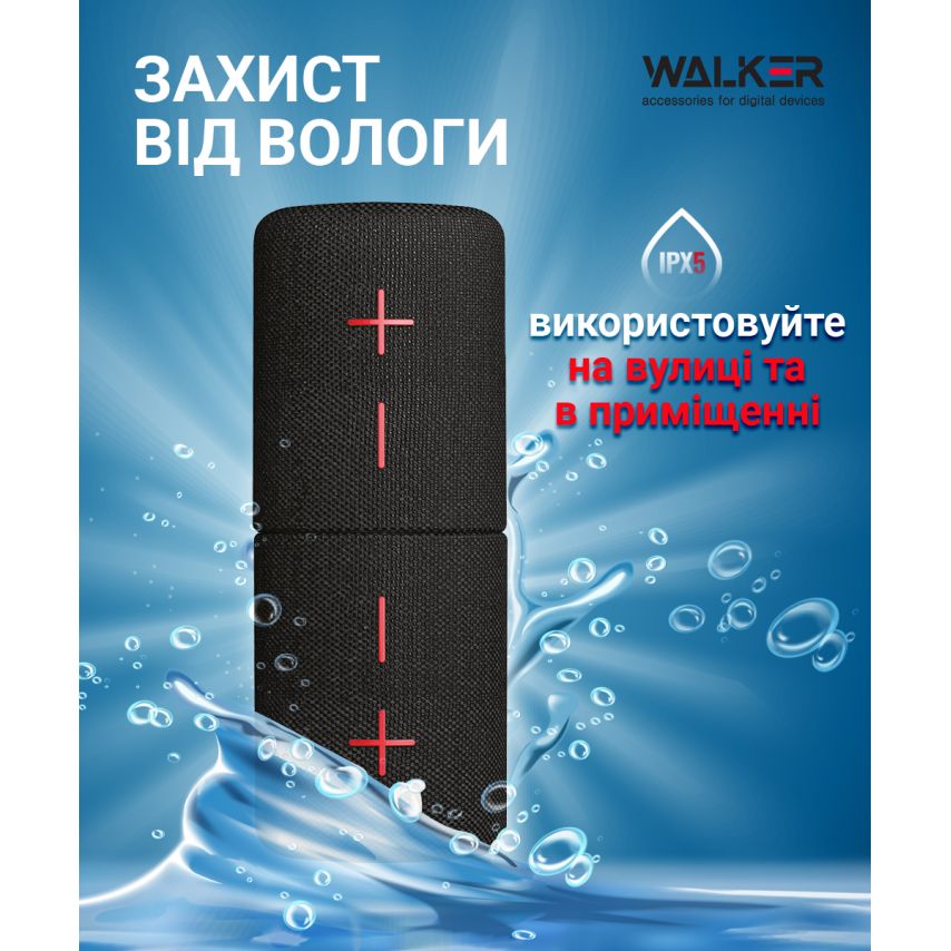 Портативна колонка 2в1 WALKER WSP-710 black