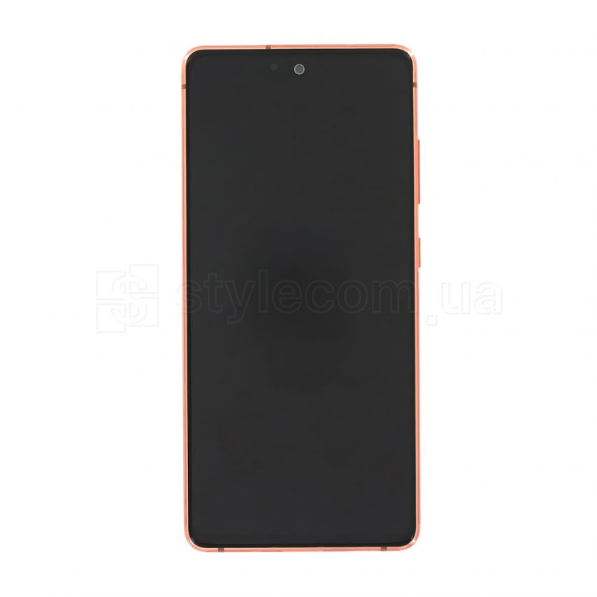 Дисплей (LCD) для Samsung Galaxy S20 FE/G780 (2020) с тачскрином и рамкой orange Service Original (PN:GH82-24219F, GH82-24220F)