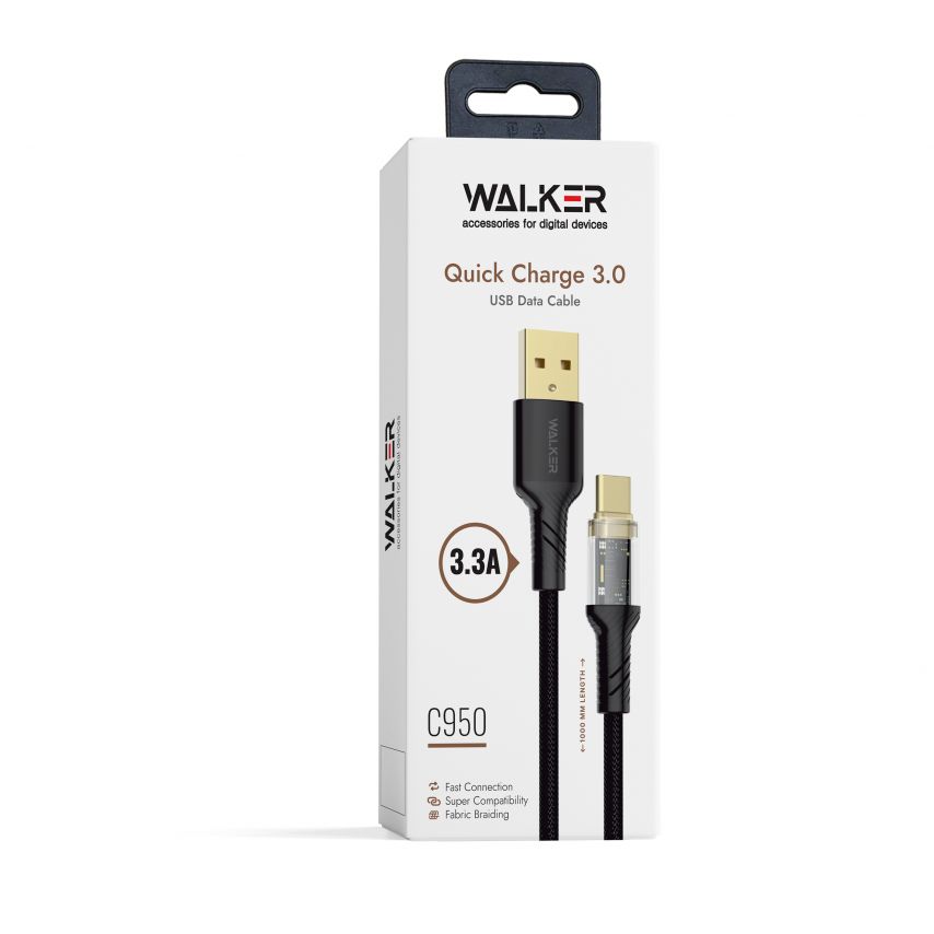 Кабель USB WALKER C950 Type-C black