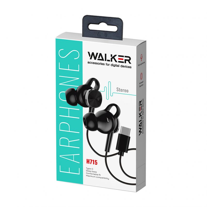 Навушники WALKER H715 з роз'ємом Type-C black