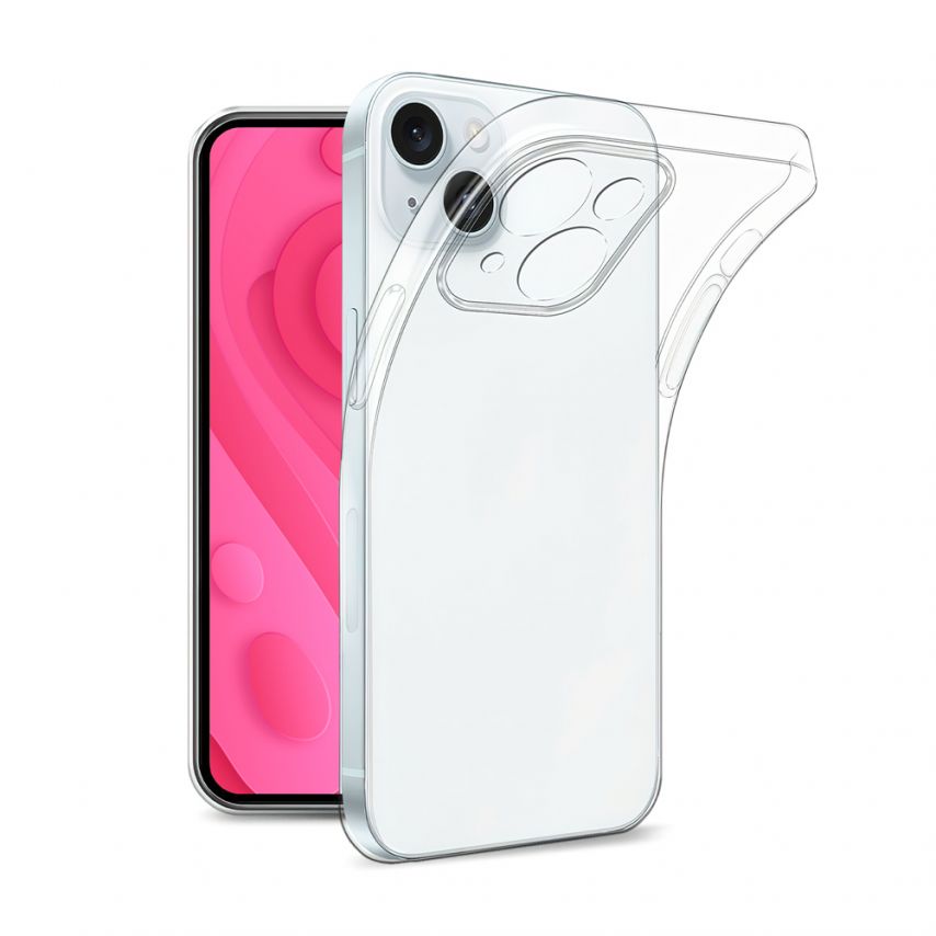 Чехол силиконовый KST для Apple iPhone 15 Pro Max прозрачный