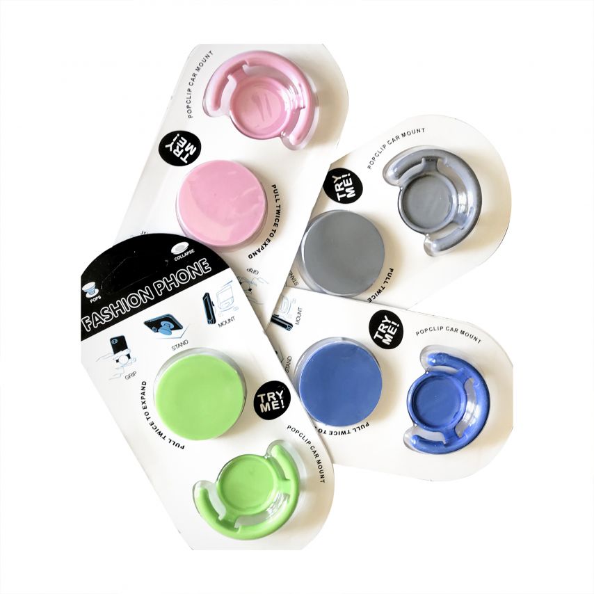 Автодержатель-подставка для телефона PopSocket grey