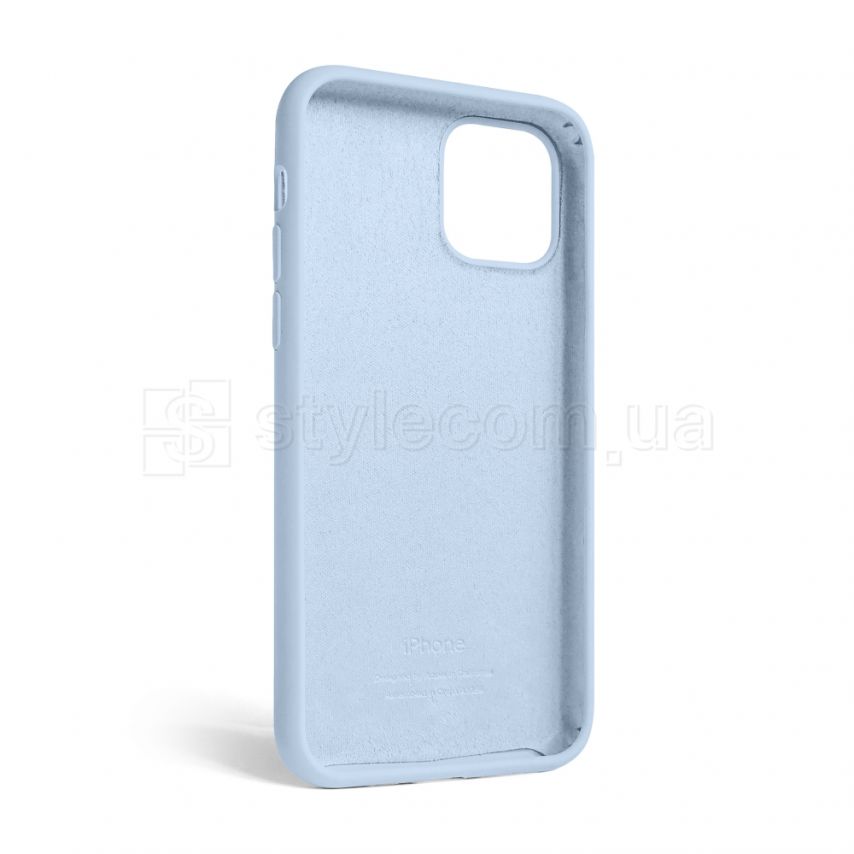 Чехол Full Silicone Case для Apple iPhone 12, 12 Pro sky blue (58)