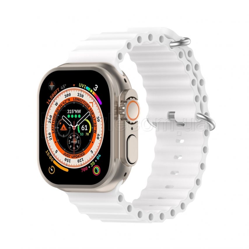 Ремешок для Apple Watch Ultra Ocean Band силиконовый 38/40/41мм L white / белый (2)