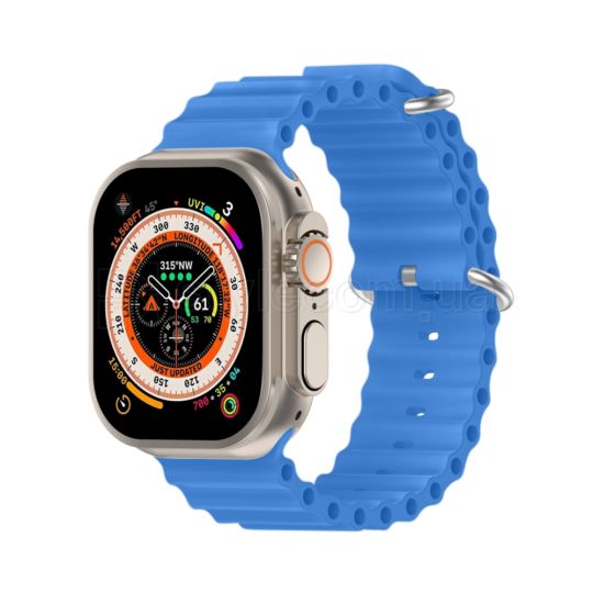 Ремінець для Apple Watch Ultra Ocean Band силіконовий 38/40/41мм L blue / синій (23)