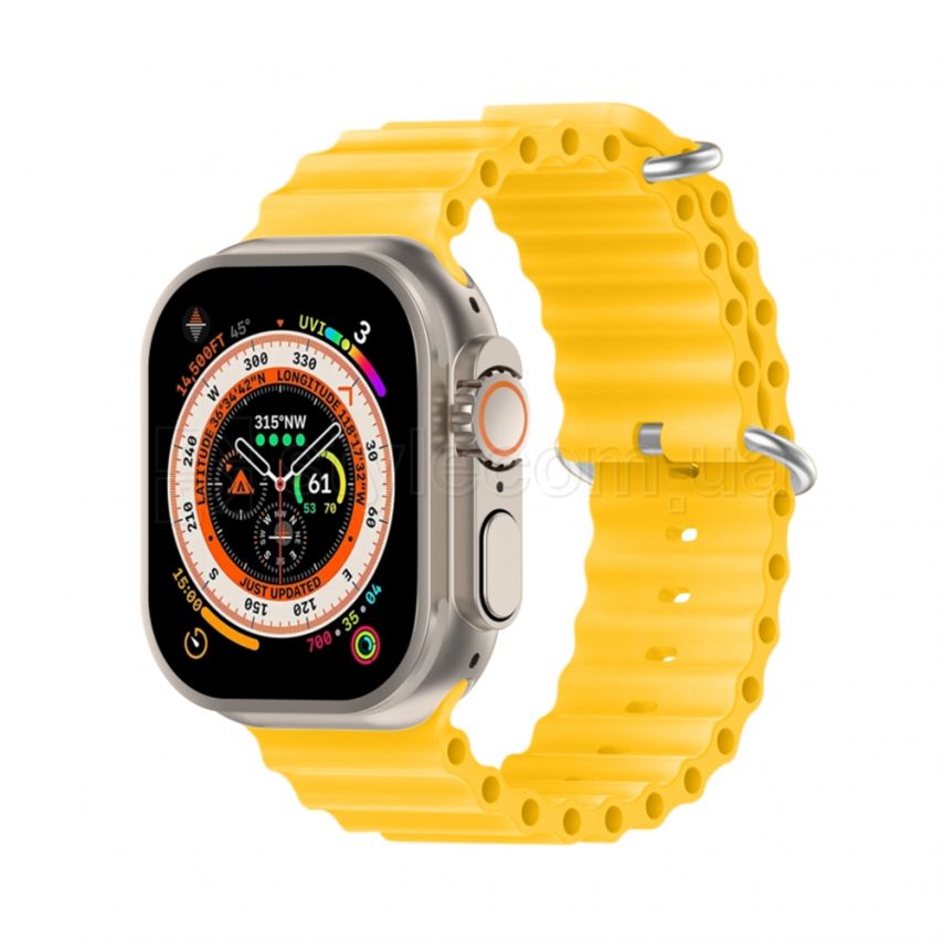 Ремінець для Apple Watch Ultra Ocean Band силіконовий 42/44/45/49 L yellow / жовтий (3)
