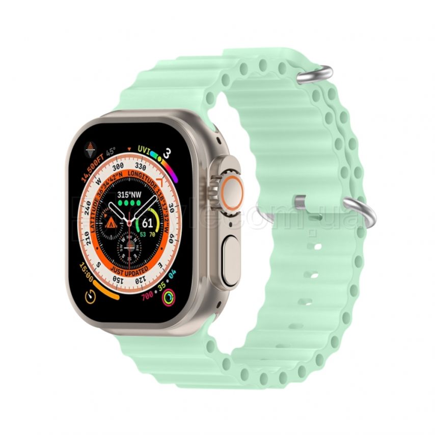 Ремінець для Apple Watch Ultra Ocean Band силіконовий 42/44/45/49 L pistachio / салатовий (10)