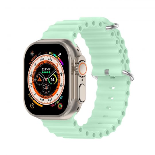 Ремінець для Apple Watch Ultra Ocean Band силіконовий 38/40/41мм L pistachio / салатовий (10) - купити за 135.30 грн у Києві, Україні