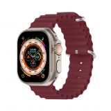 Ремінець для Apple Watch Ultra Ocean Band силіконовий 38/40/41мм L burgundy / бордовий (15)