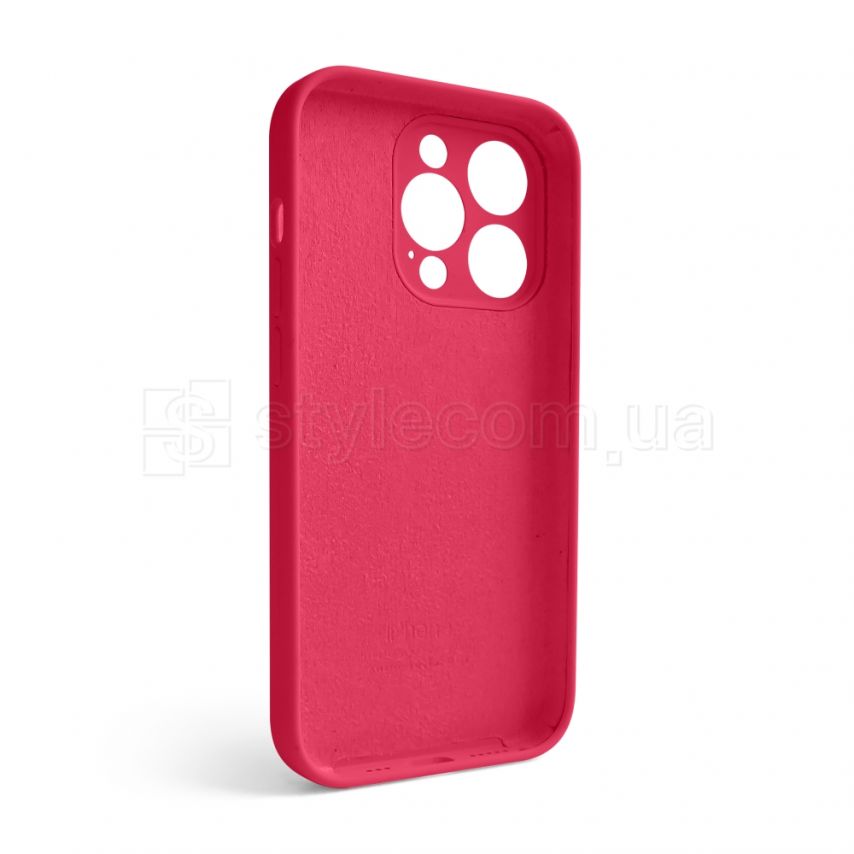 Чехол Full Silicone Case для Apple iPhone 14 Pro rose red (37) закрытая камера