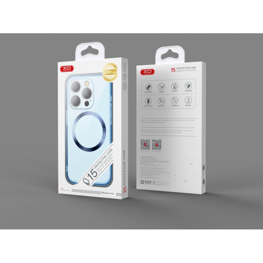 Чехол XO K22 с функцией MagSafe для Apple iPhone 15 Pro blue