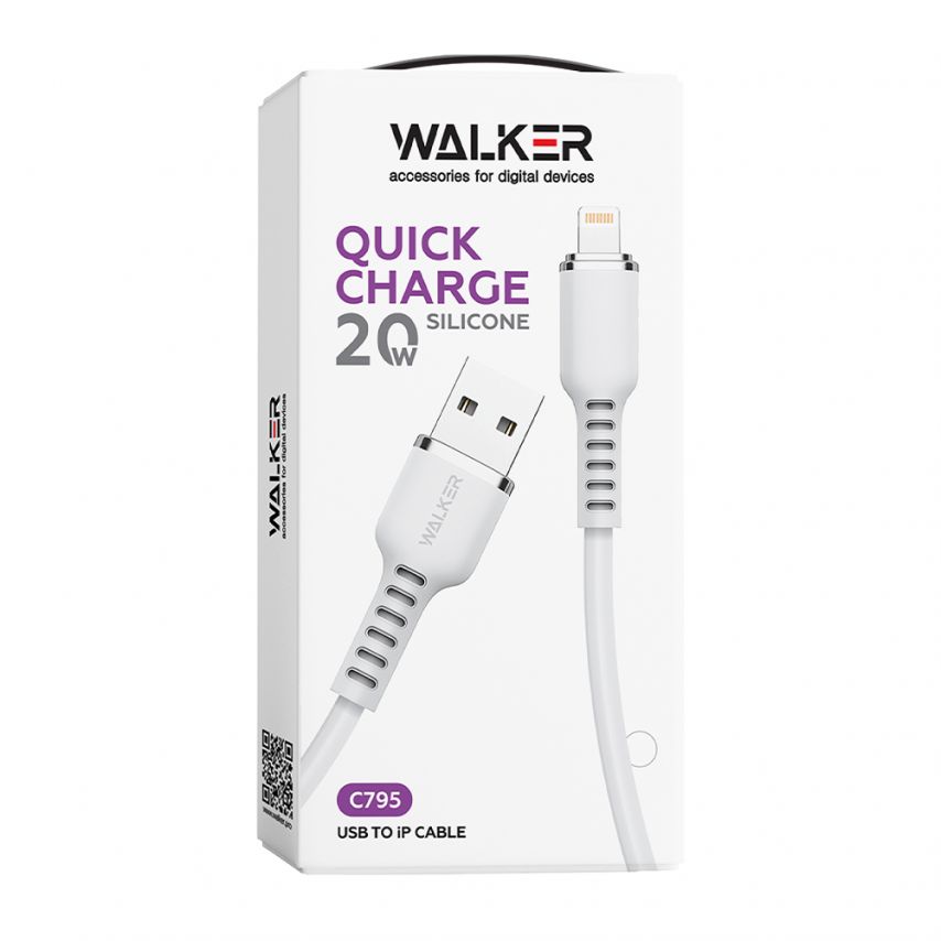 Кабель USB WALKER C795 Lightning black