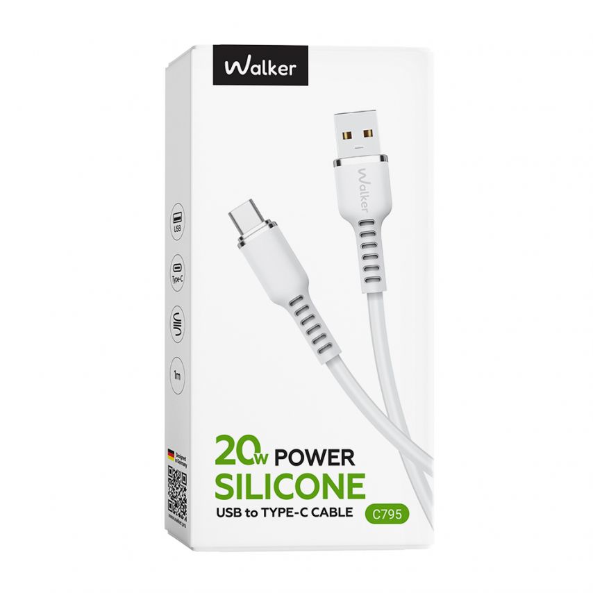 Кабель USB WALKER C795 Type-C white