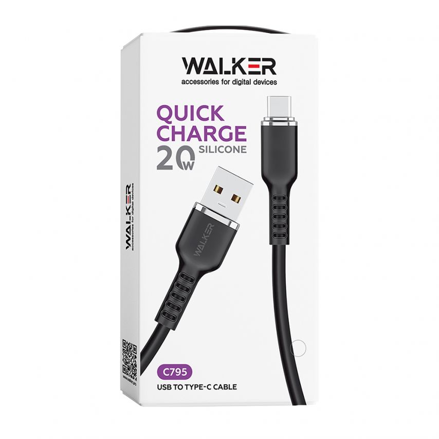 Кабель USB WALKER C795 Type-C black