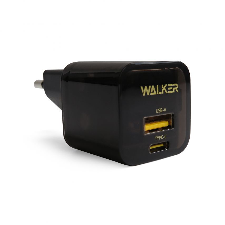 Сетевое зарядное устройство (адаптер) WALKER WH-61 GAN PD_30W / QC3.0_18W прозрачный