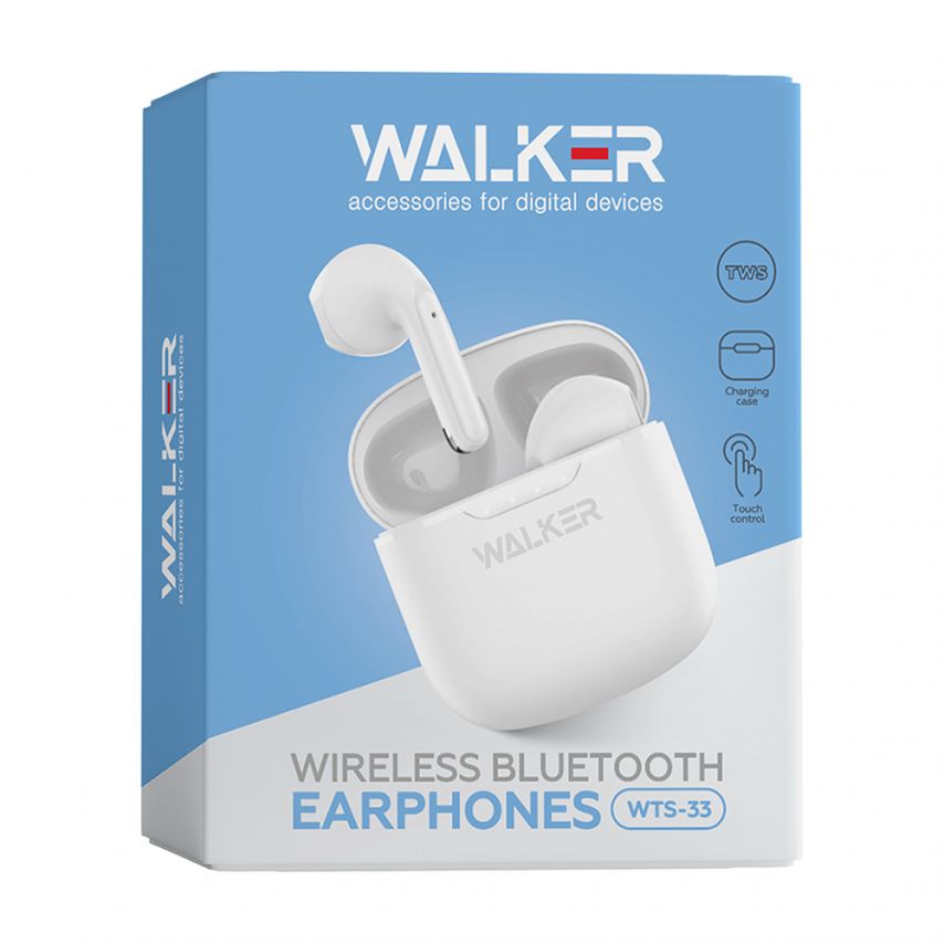 Навушники Bluetooth WALKER WTS-33 white