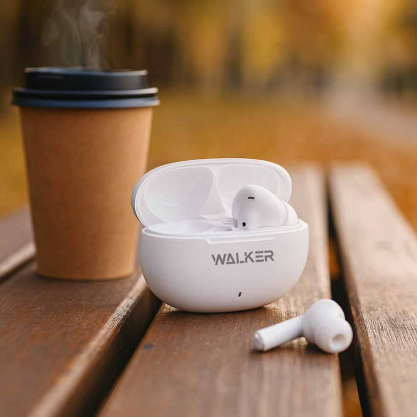 Наушники Bluetooth WALKER WTS-60 ENC white