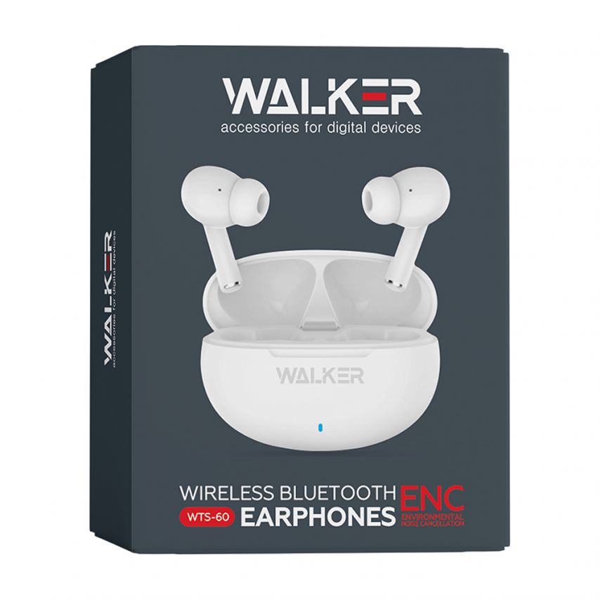 Наушники Bluetooth WALKER WTS-60 ENC white