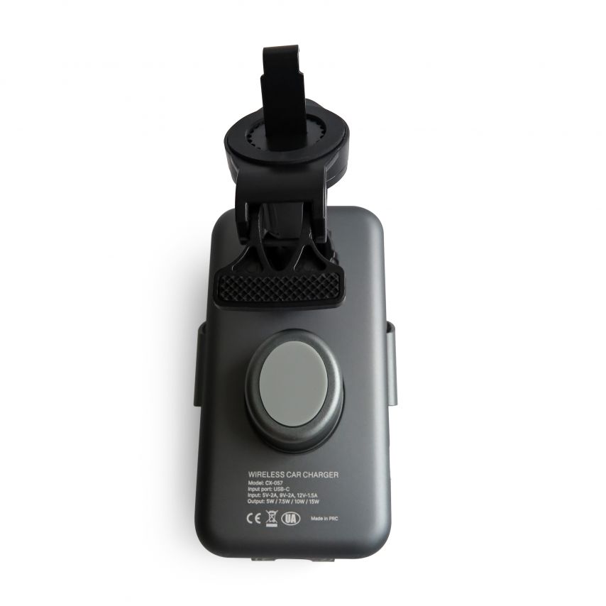 Автодержатель WALKER CX-057 Smart Sensor 15W black/grey