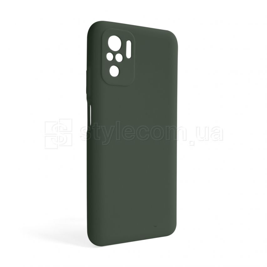 Чeхол Full Silicone Case для Xiaomi Redmi Note 10 4G dark olive (41) (без логотипа)