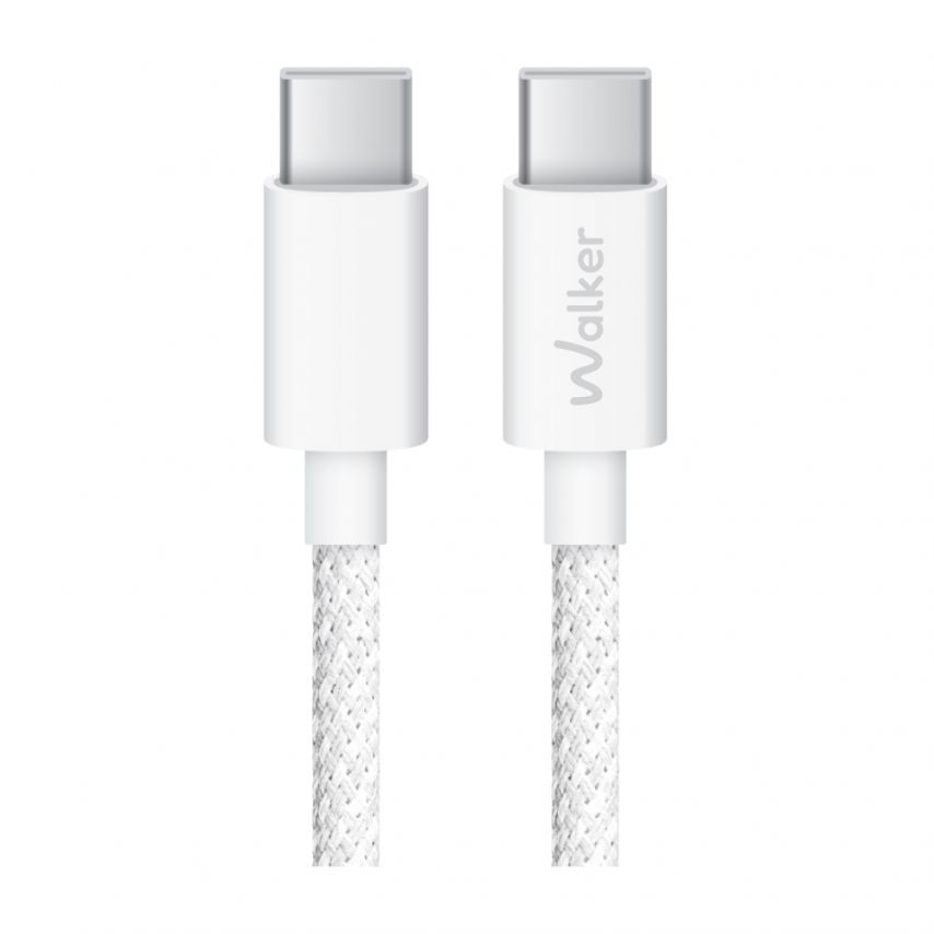 Кабель USB WALKER C860 Type-C to Type-C 65W white