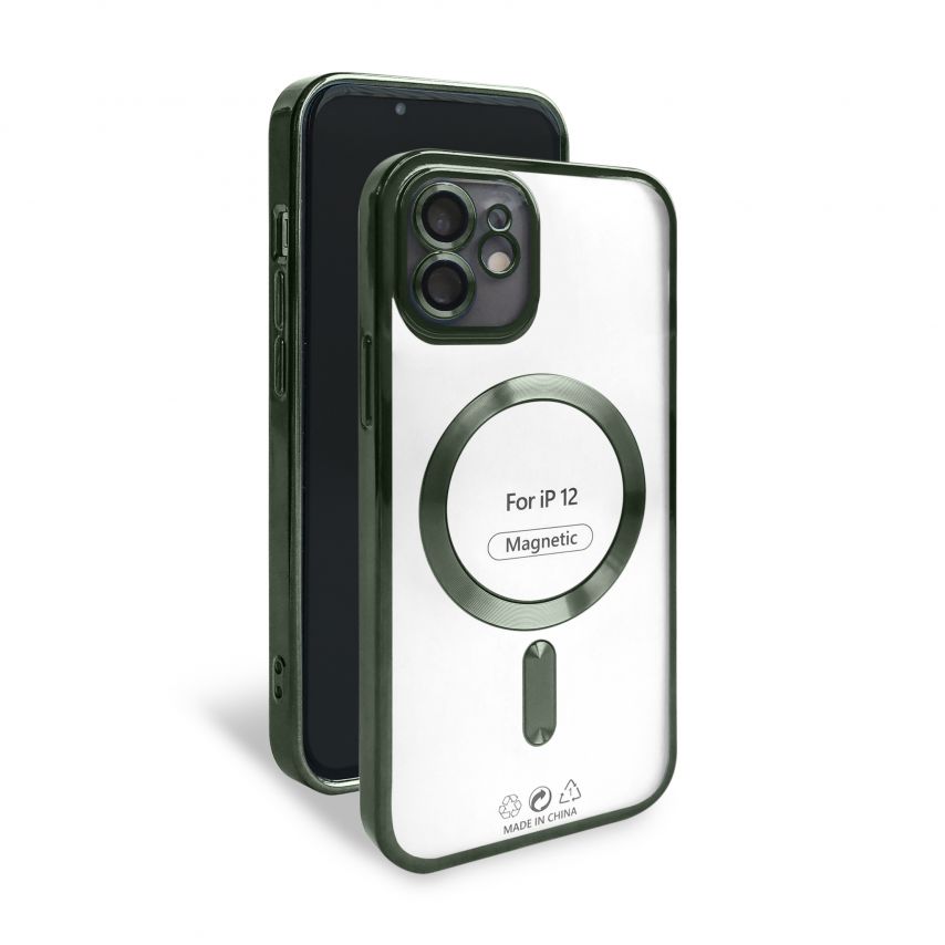 Чохол з функцією MagSafe для Apple iPhone 12 olive (8)