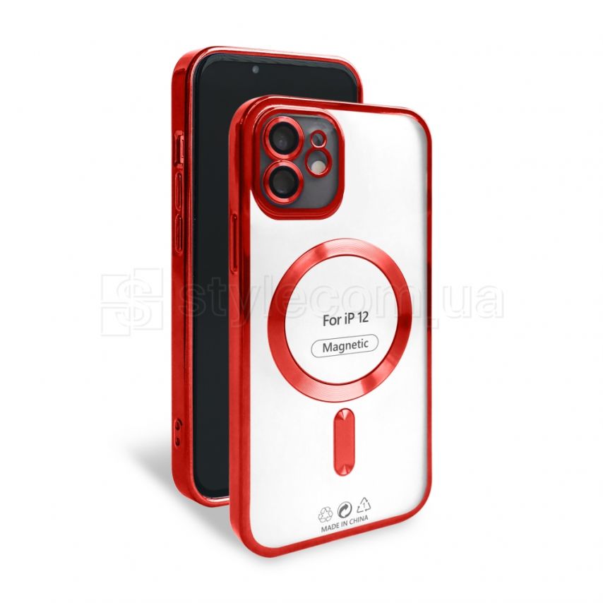 Чехол с функцией MagSafe для Apple iPhone 12 red (1)