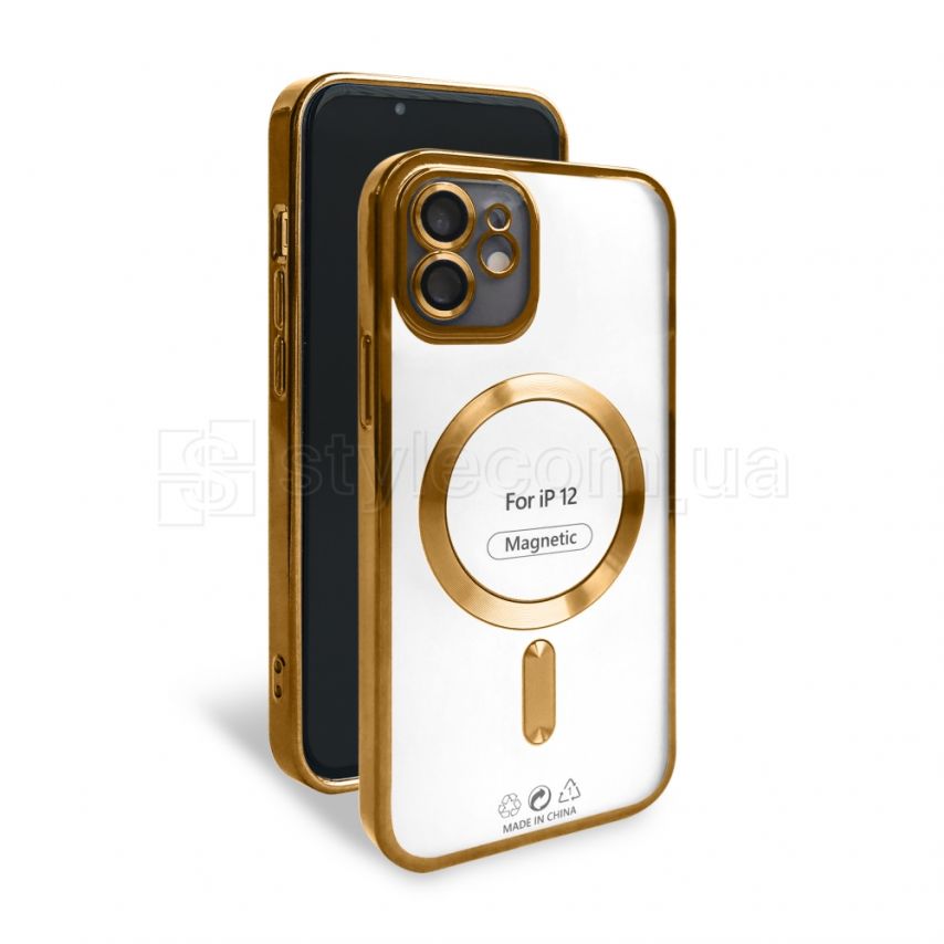 Чехол с функцией MagSafe для Apple iPhone 12 gold (3)