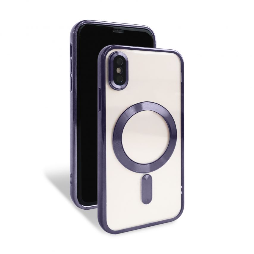 Чехол с функцией MagSafe для Apple iPhone X, Xs violet (2)