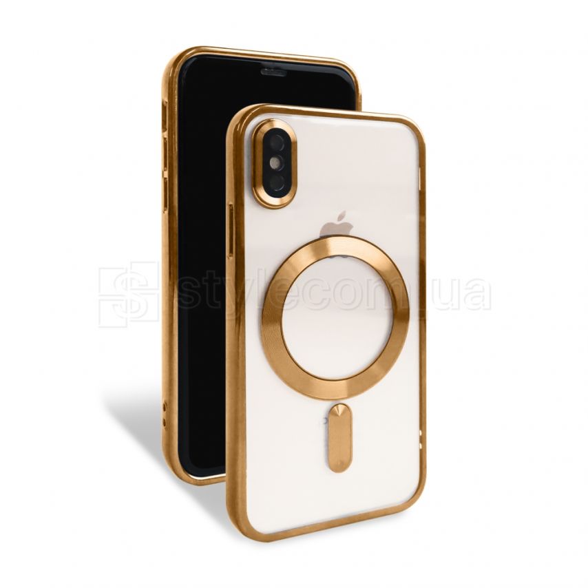 Чохол з функцією MagSafe для Apple iPhone X, Xs gold (3)