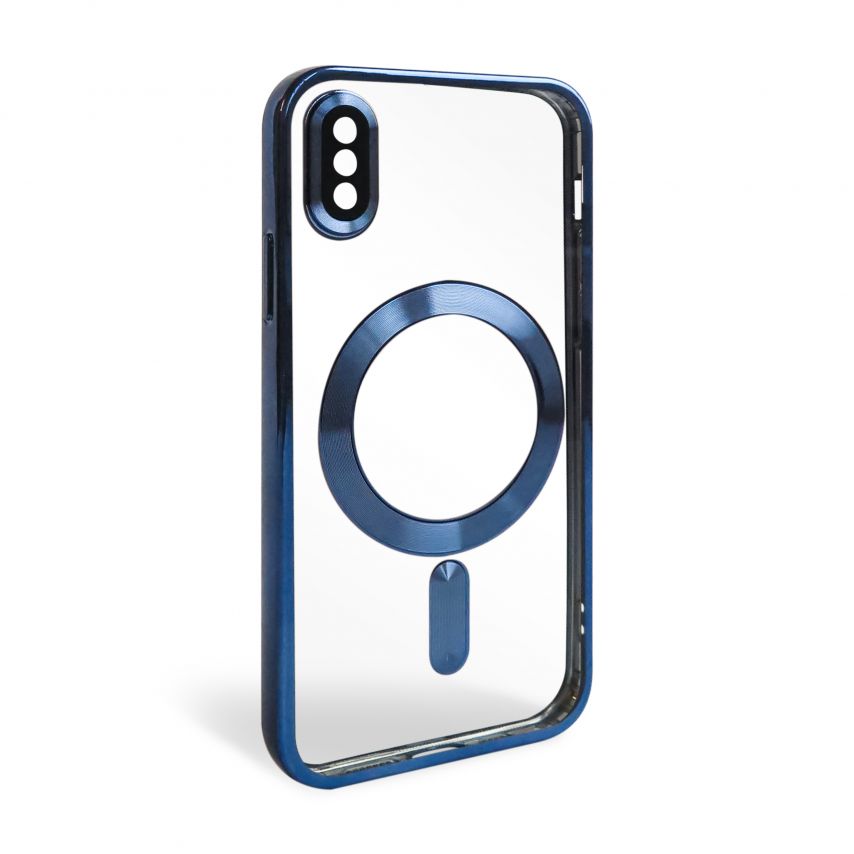 Чехол с функцией MagSafe для Apple iPhone X, Xs blue (4)