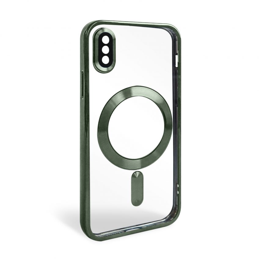 Чохол з функцією MagSafe для Apple iPhone X, Xs olive (8)