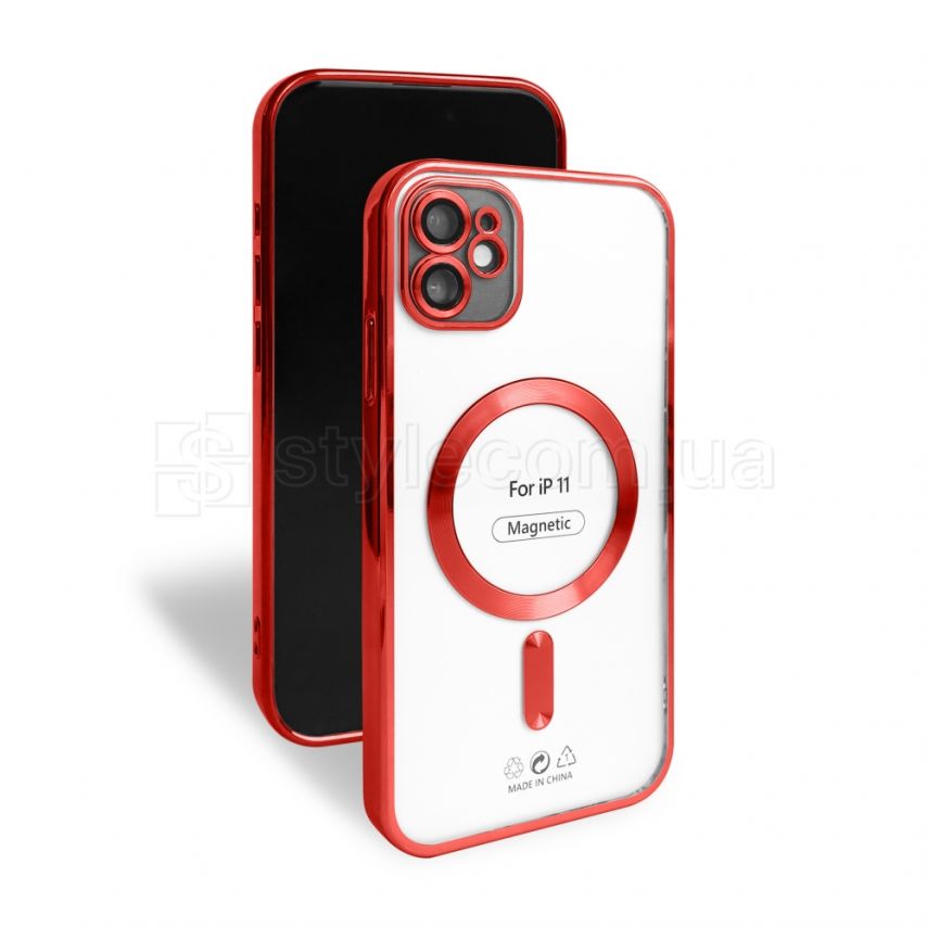 Чехол с функцией MagSafe для Apple iPhone 11 red (1)