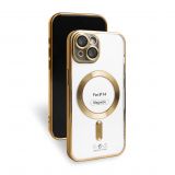 Чехол с функцией MagSafe для Apple iPhone 14 gold (3)