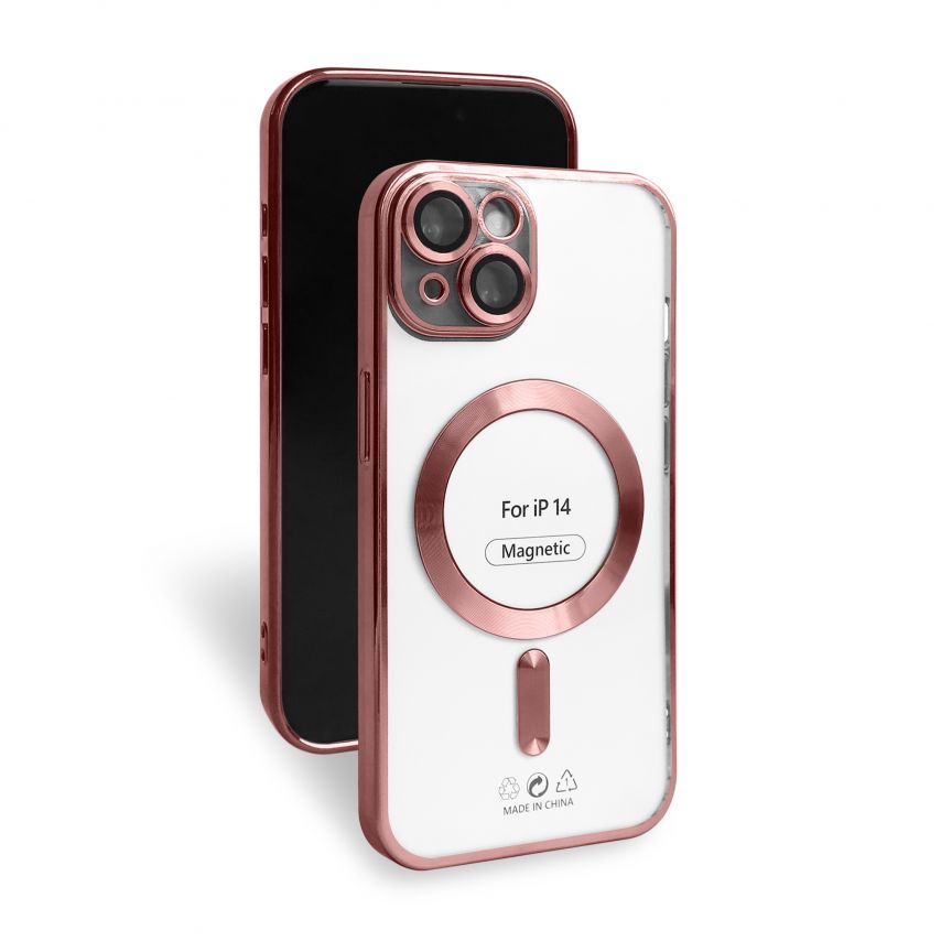 Чехол с функцией MagSafe для Apple iPhone 14 rose gold (6)