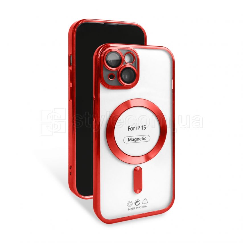 Чехол с функцией MagSafe для Apple iPhone 15 red (1)