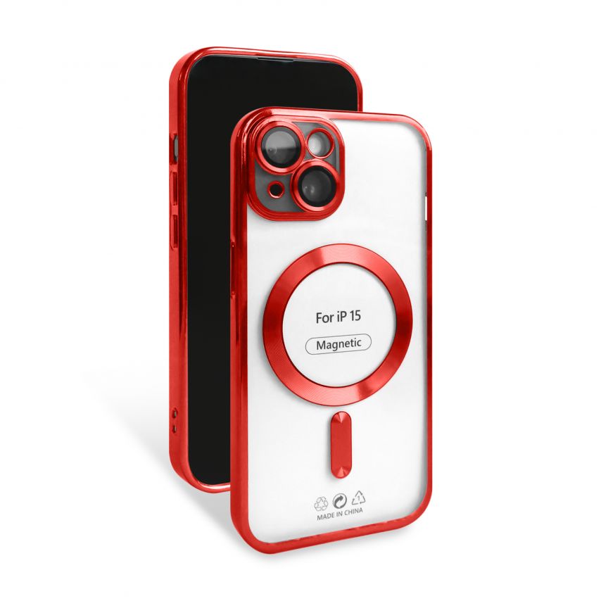 Чохол з функцією MagSafe для Apple iPhone 15 red (1)