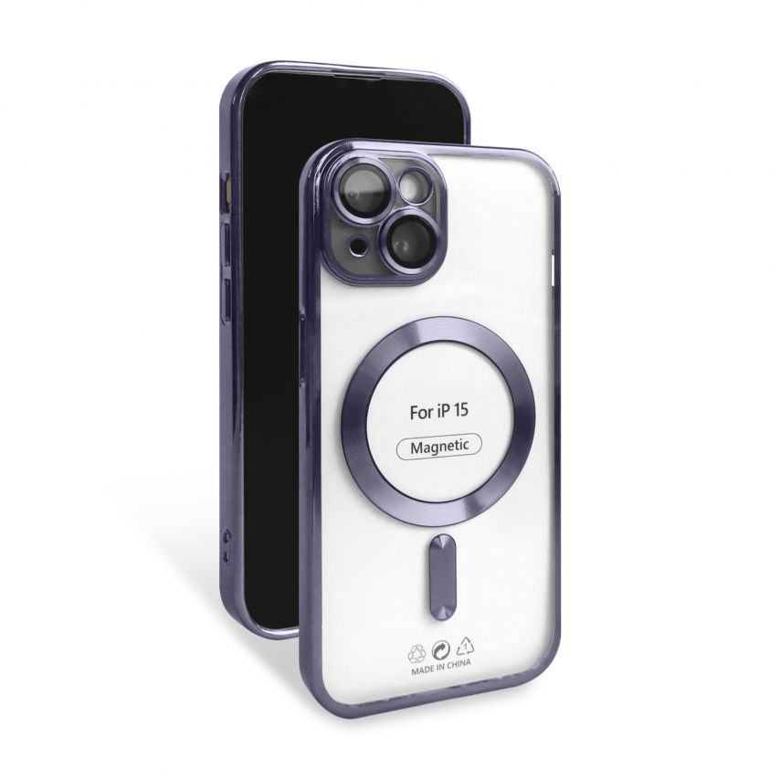 Чохол з функцією MagSafe для Apple iPhone 15 violet (2)