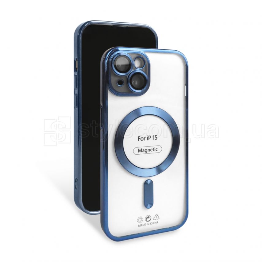 Чехол с функцией MagSafe для Apple iPhone 15 blue (4)