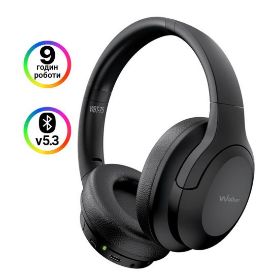 Наушники Bluetooth WALKER WBT-75 black - купить за 1 159.33 грн в Киеве, Украине