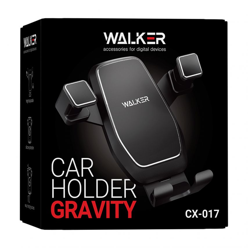 Автодержатель WALKER CX-017 Gravity black