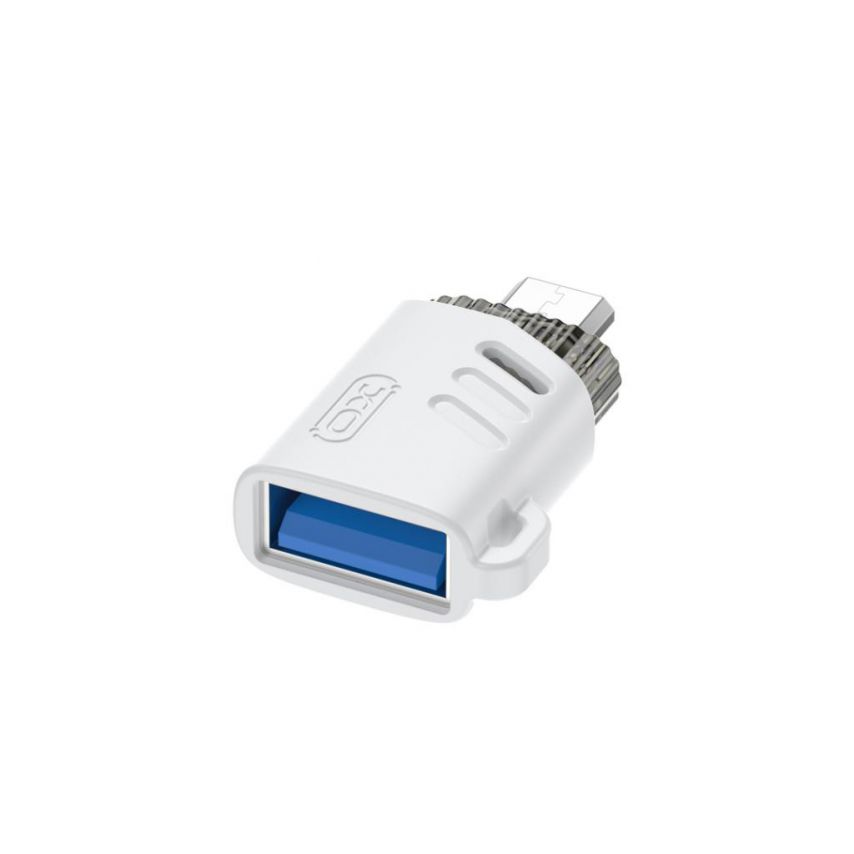 Перехідник OTG XO NB256C Micro to USB white