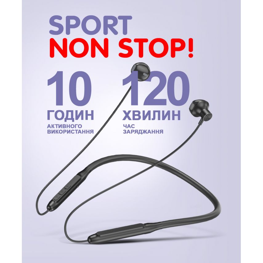 Навушники Bluetooth WALKER WBT-23 Sport black