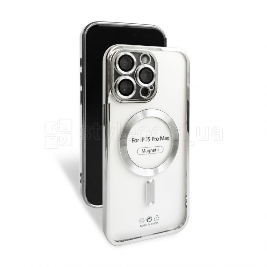 Чехол с функцией MagSafe для Apple iPhone 15 Pro Max grey