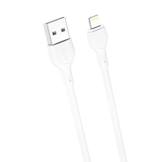 Кабель USB XO NB200 Lightning Quick Charge 2.1A 2м white