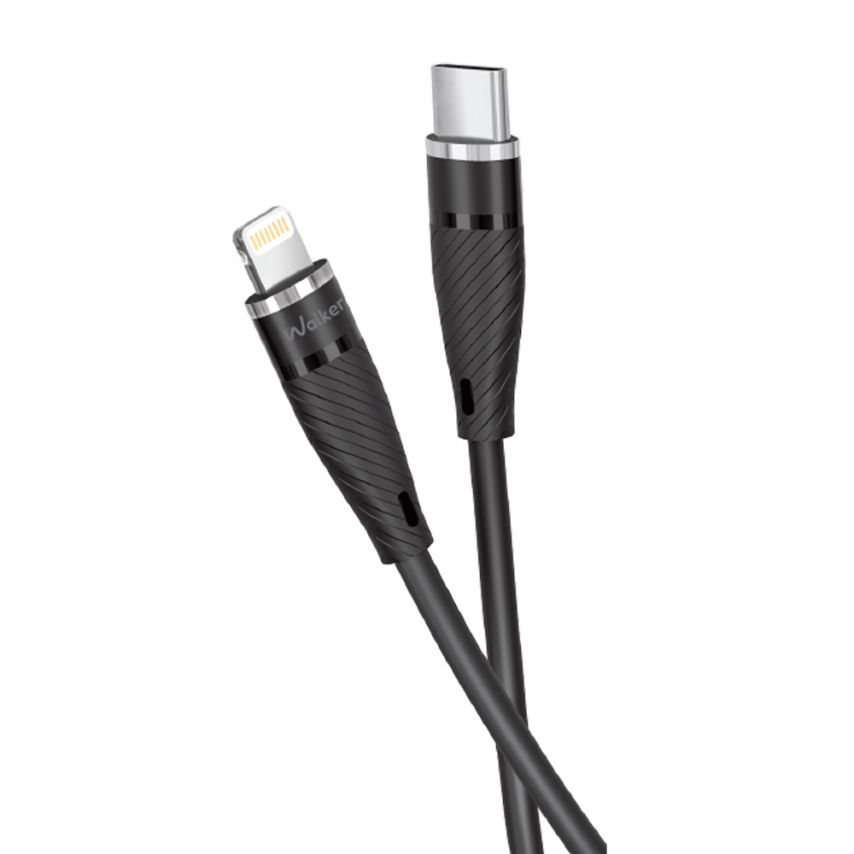 Кабель USB WALKER C735 Type-C to Lightning 20W black