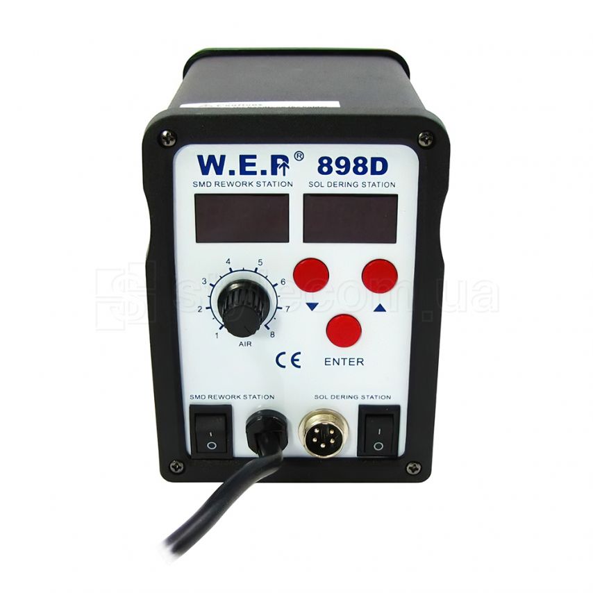 Паяльна станція WEP 898D (фен, паяльник, 60W, 200-480°C)
